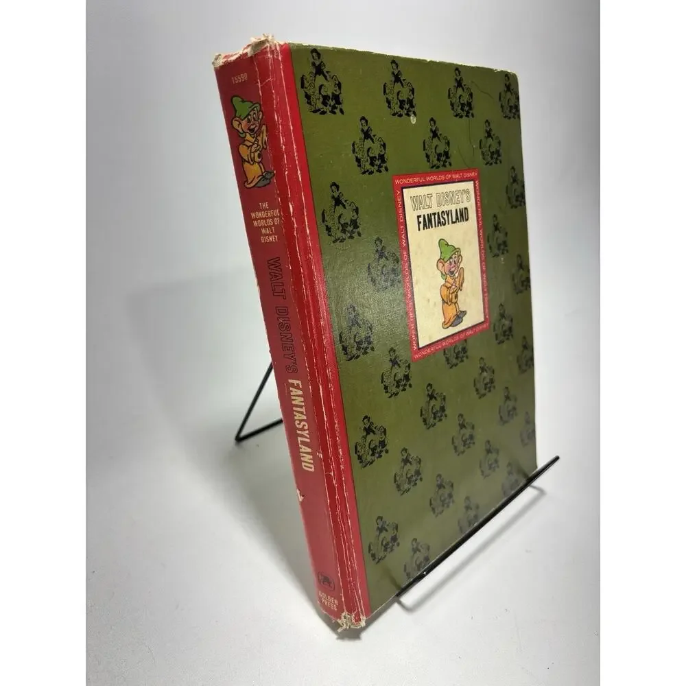 Walt Disney Fantasyland Book Wonderful Worlds Golden Press Vintage 1965